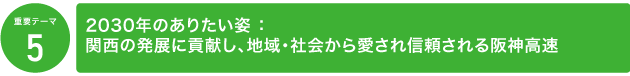 5.関西の発展に貢献し、地域・社会から愛され信頼される阪神高速