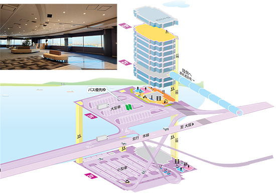 4号湾岸線泉大津パーキングエリア（海側）フロアマップ
