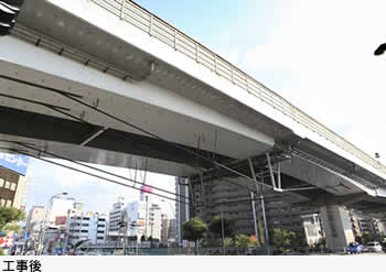 写真：工事後の喜連瓜破高架橋