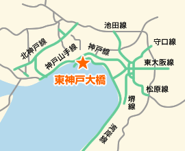 地図：東神戸大橋
