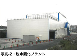 写真2:脱水固化プラント