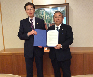 写真：神戸市との「災害時等における相互協力に関する協定」の締結について