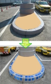 画像:反射シートの設置