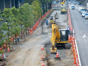1・2ブロック中央分離帯樹木撤去