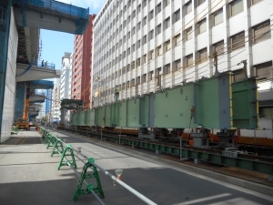 4ブロック 架設桁搬入・組立
