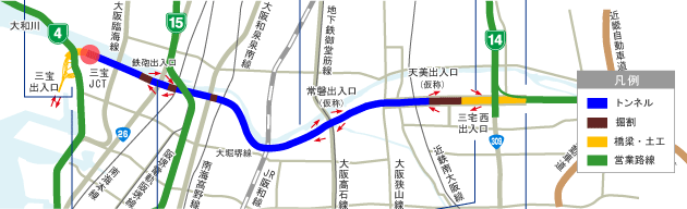 位置図 松屋大和川通