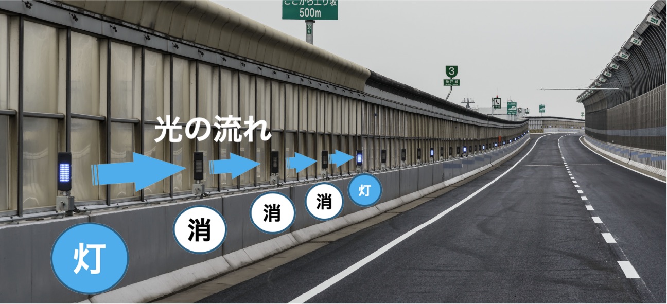 速度回復誘導灯（写真）