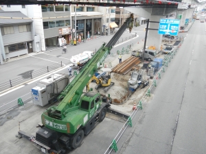 3ブロック矢板土留め