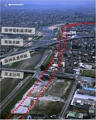 南島町付近~七道東町付近
