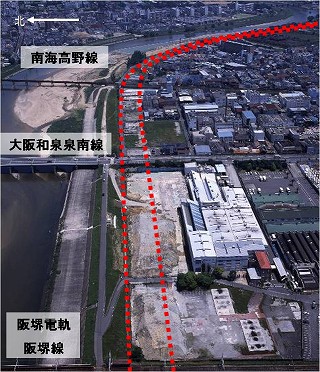 遠里小野町付近