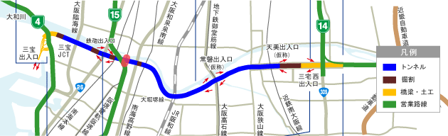 位置図 阪堺電軌阪堺線