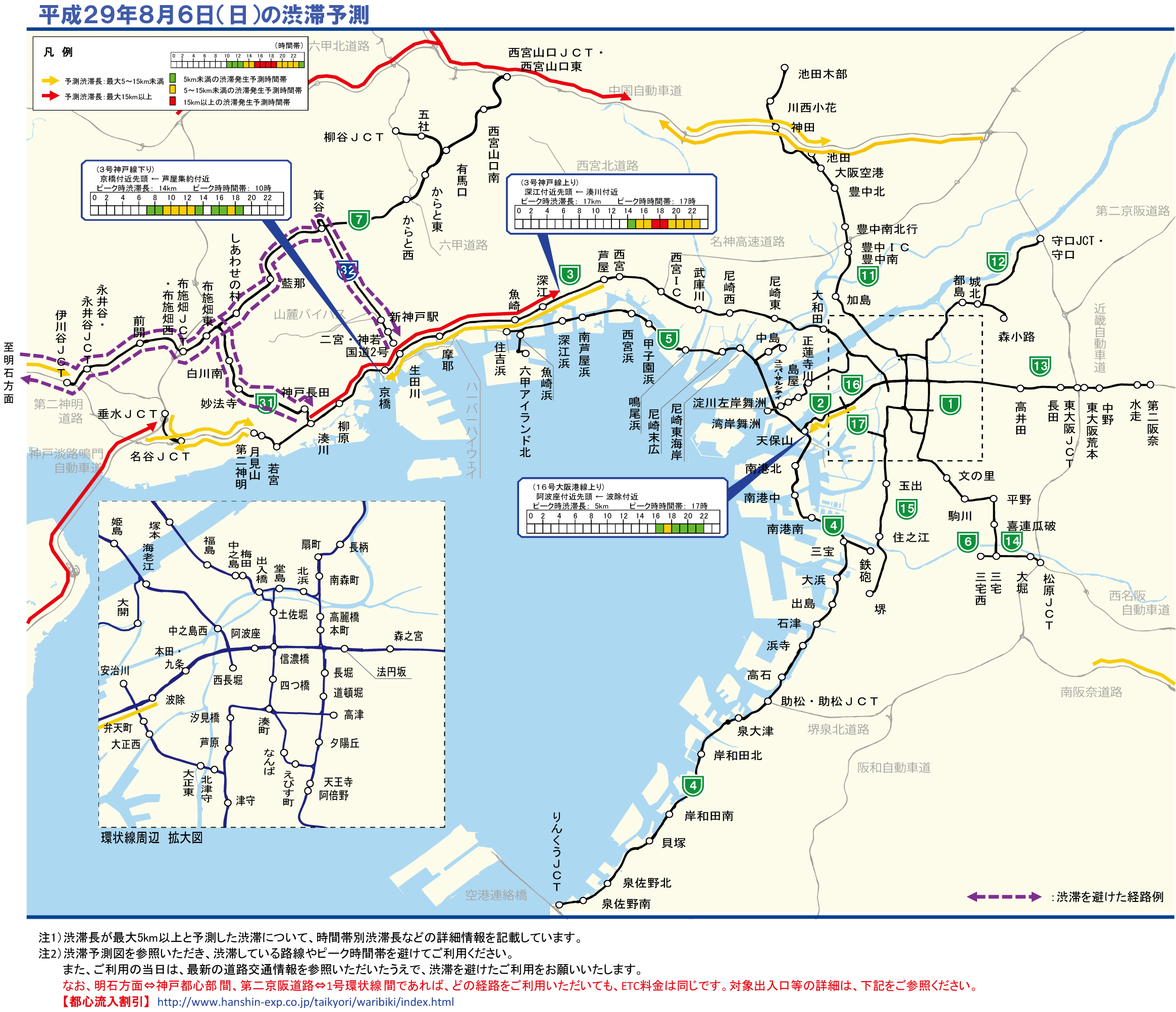 再掲 お盆期間 8 5 8 16 の渋滞予測と期間中のご利用におけるお願いについて 阪神高速道路株式会社 ドライバーズサイト