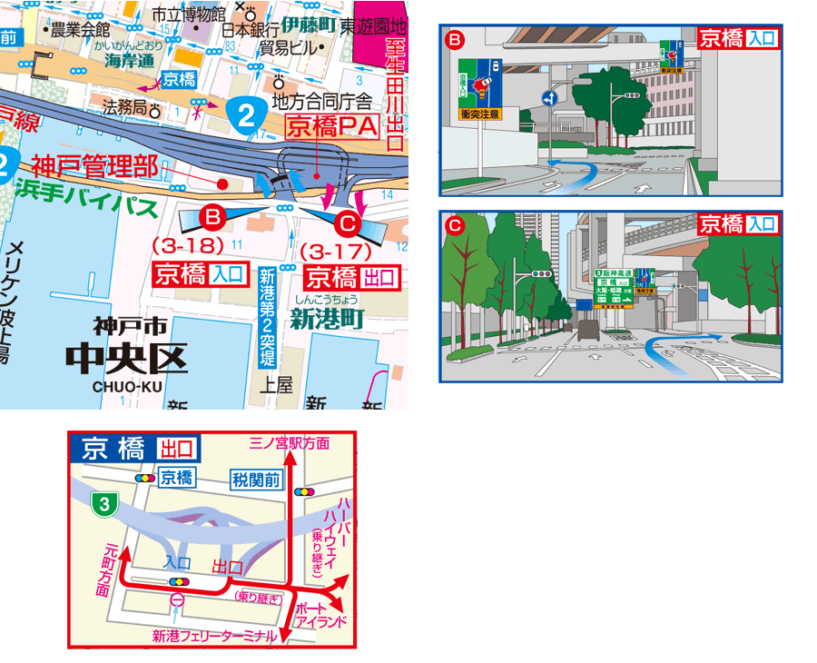 図：京橋出入口