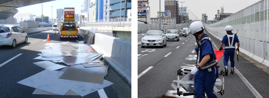 阪神高速を走行中に落下物に遭遇したら 遭遇 発見した時の対処法を解説 阪神高速道路株式会社 ドライバーズサイト