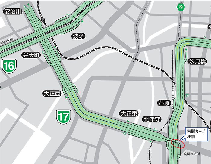 17号西大阪線あんぜん走行MAP