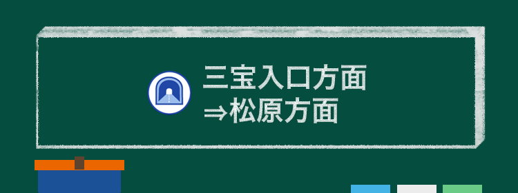 三宝入口方面⇒松原方面利用