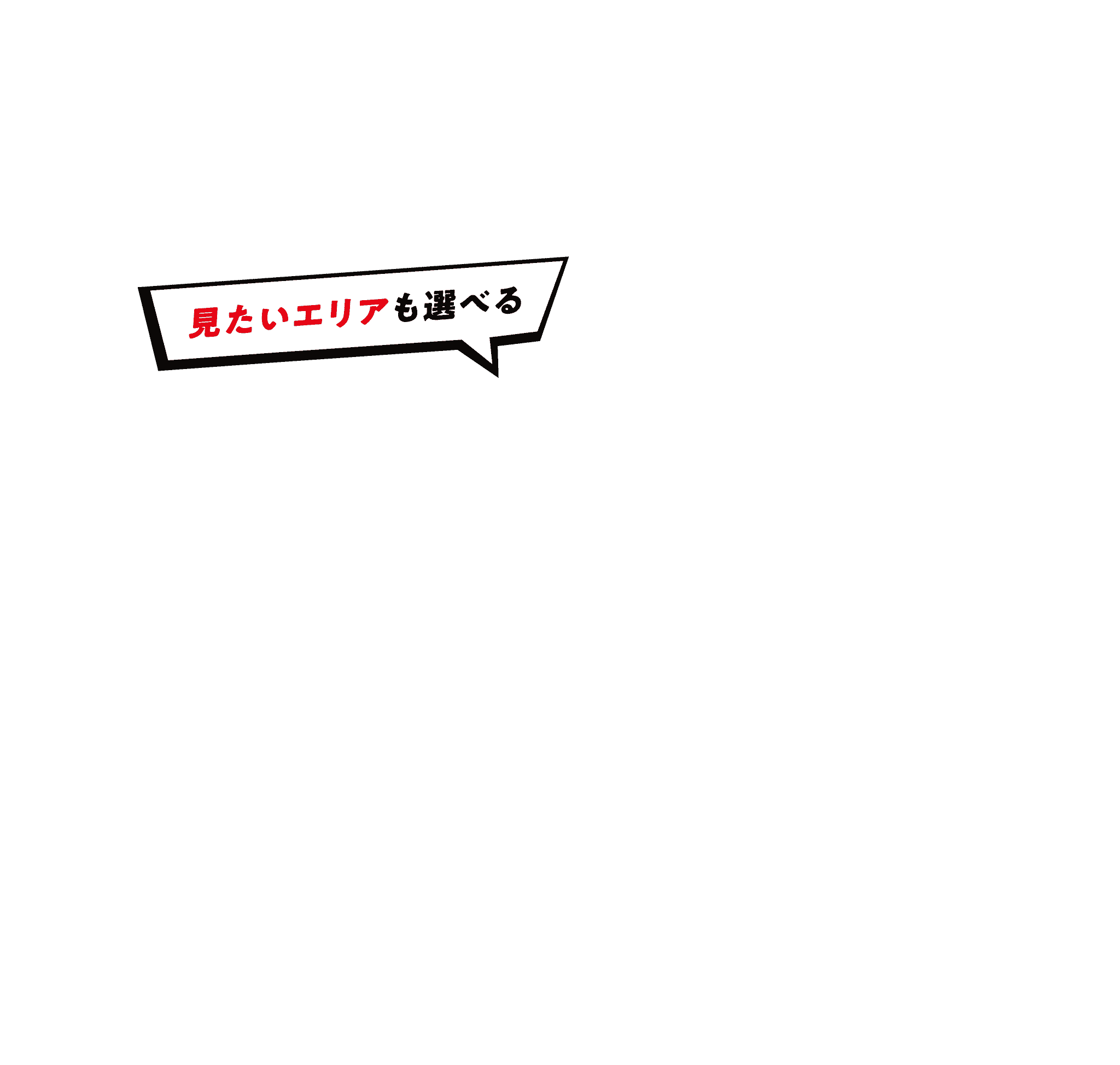 見たいエリアも選べる