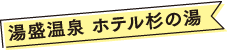 湯盛温泉 ホテル杉の湯