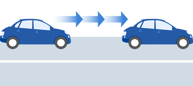 料金所をスムーズに通行する車のイメージ