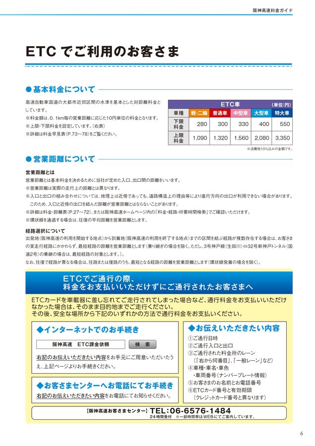 阪神高速料金ガイド 2023年12月版