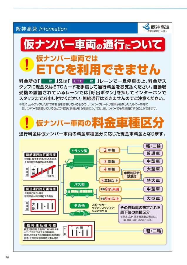 T-FKZK　大阪まで送料 阪神高速料金ガイド 2023年12月版