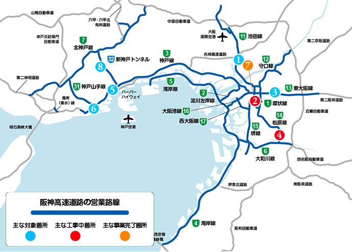 リニューアル区間マップ