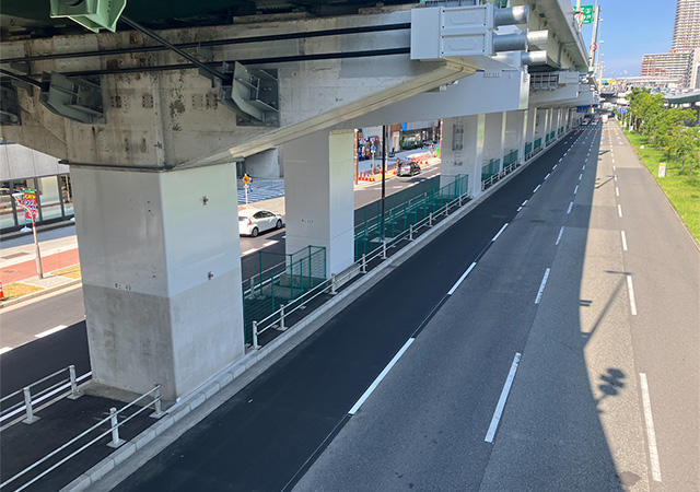 2024年7月 東上P48付近　路下状況　本線側舗装