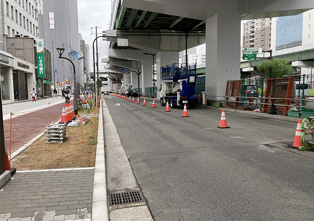 2024年7月 東上P48付近　路下状況　本線側舗装