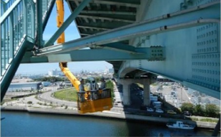 橋梁点検台車による定期点検
