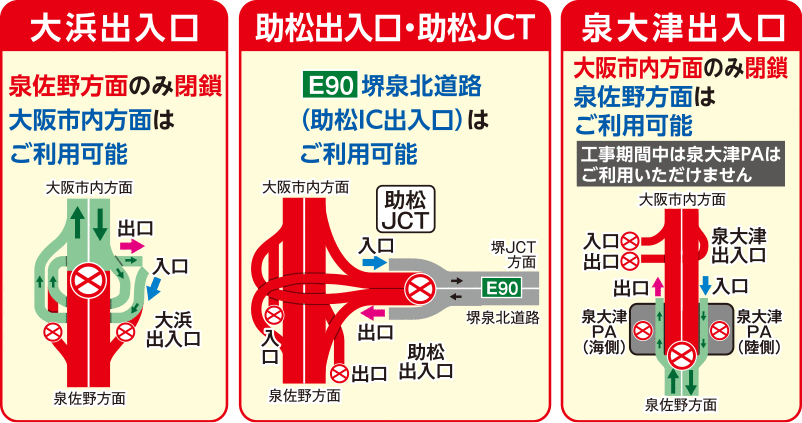 出口にご注意